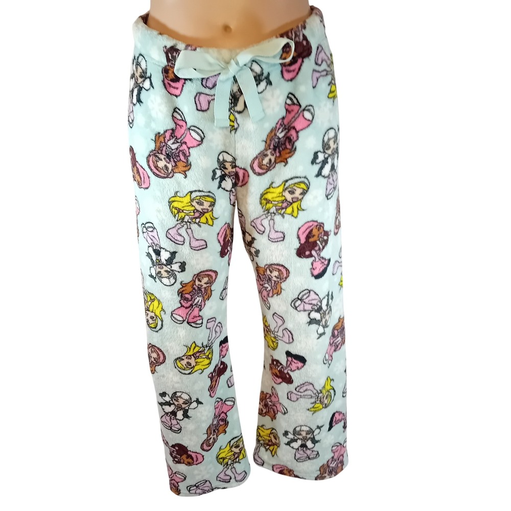 Modern Bratz Slumber Party Winter Wonderland Fuzzy Pajama Pants Loungewear Y2K S